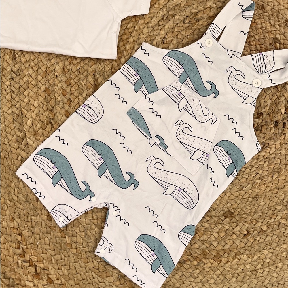 Boys 2 piece romper set